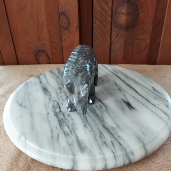 Marble Bear Figure